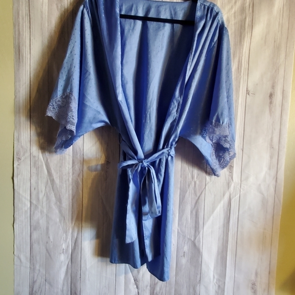 Victoria secret vintage gold label. Blue robe. 1977/1980. Sz small